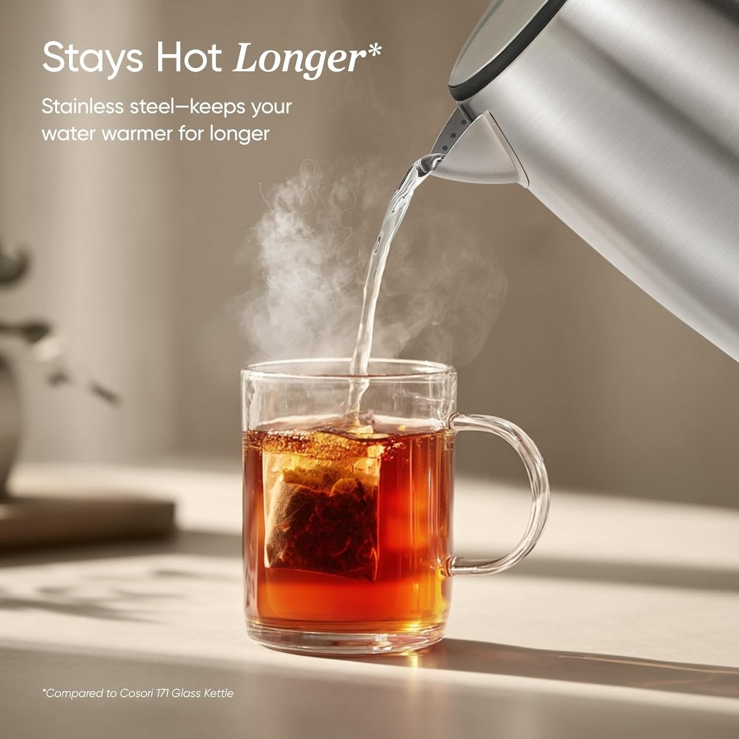 COSORI 1.7L Stainless Steel Electric Kettle