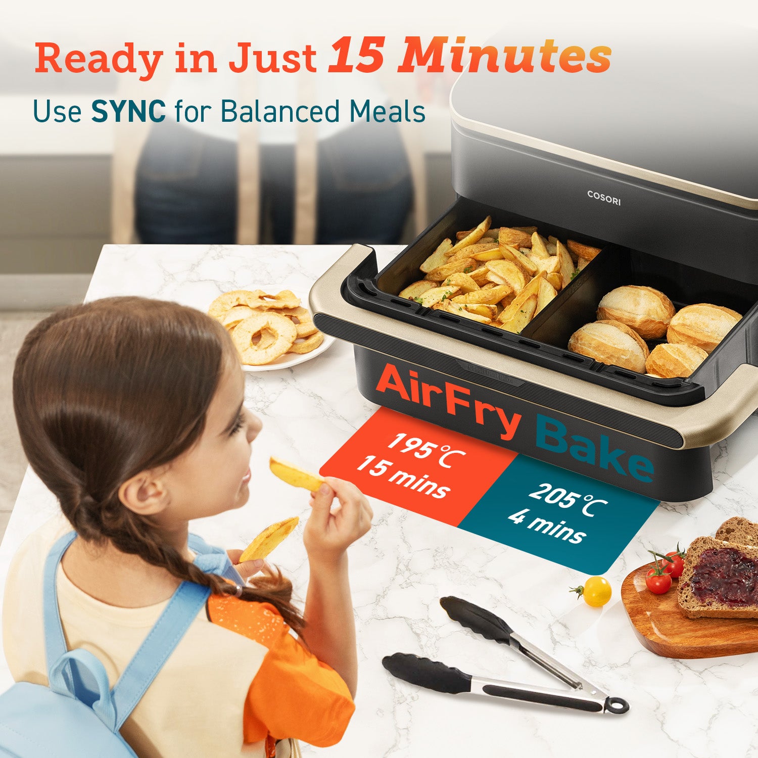 COSORI Dual Blaze TwinFry 10-Litre Air Fryer