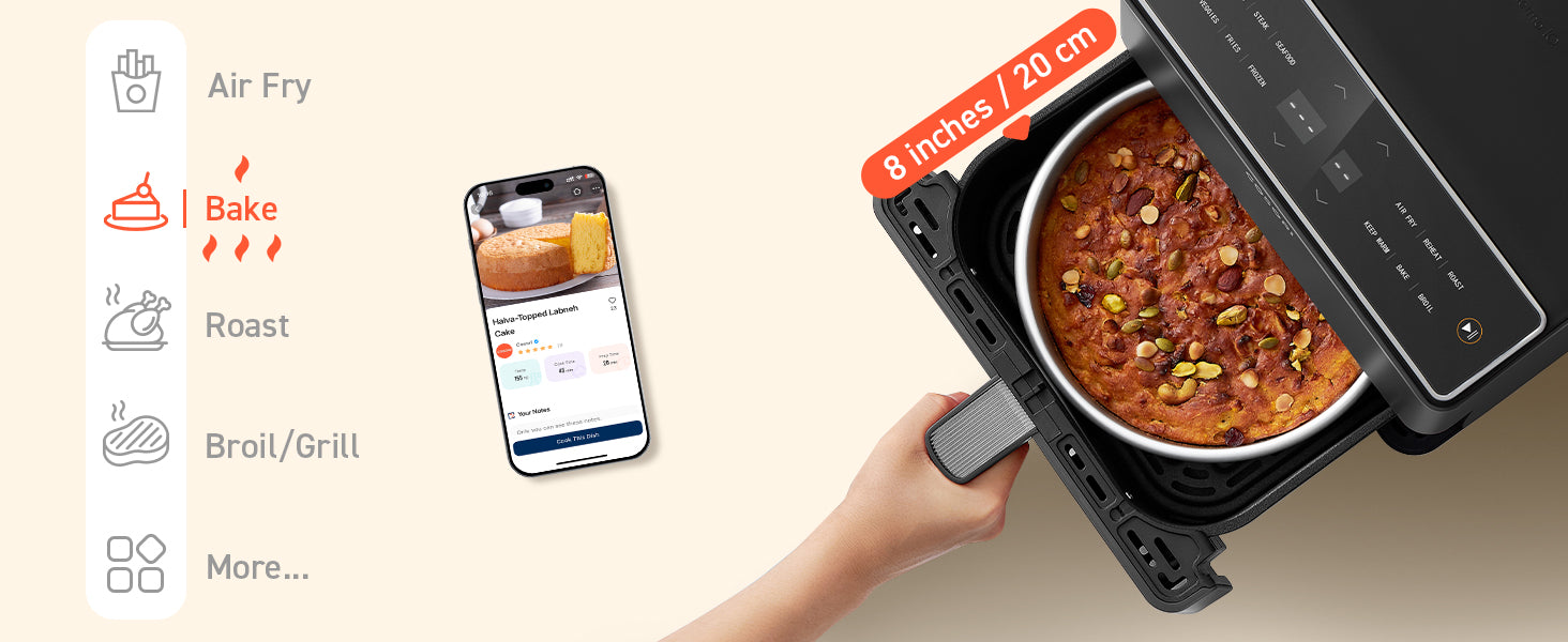 Cosori Dual Blaze Air Fryer Multiple functions