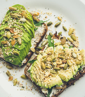 Avocado Toast with Toasted Seeds & Arugula