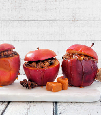 Baked Apples with Vanilla Ice Cream