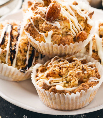 Glazed Blueberry Muffins with Oat Streusel