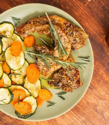 Lamb Chops with Herbs and Roasted Vegetables