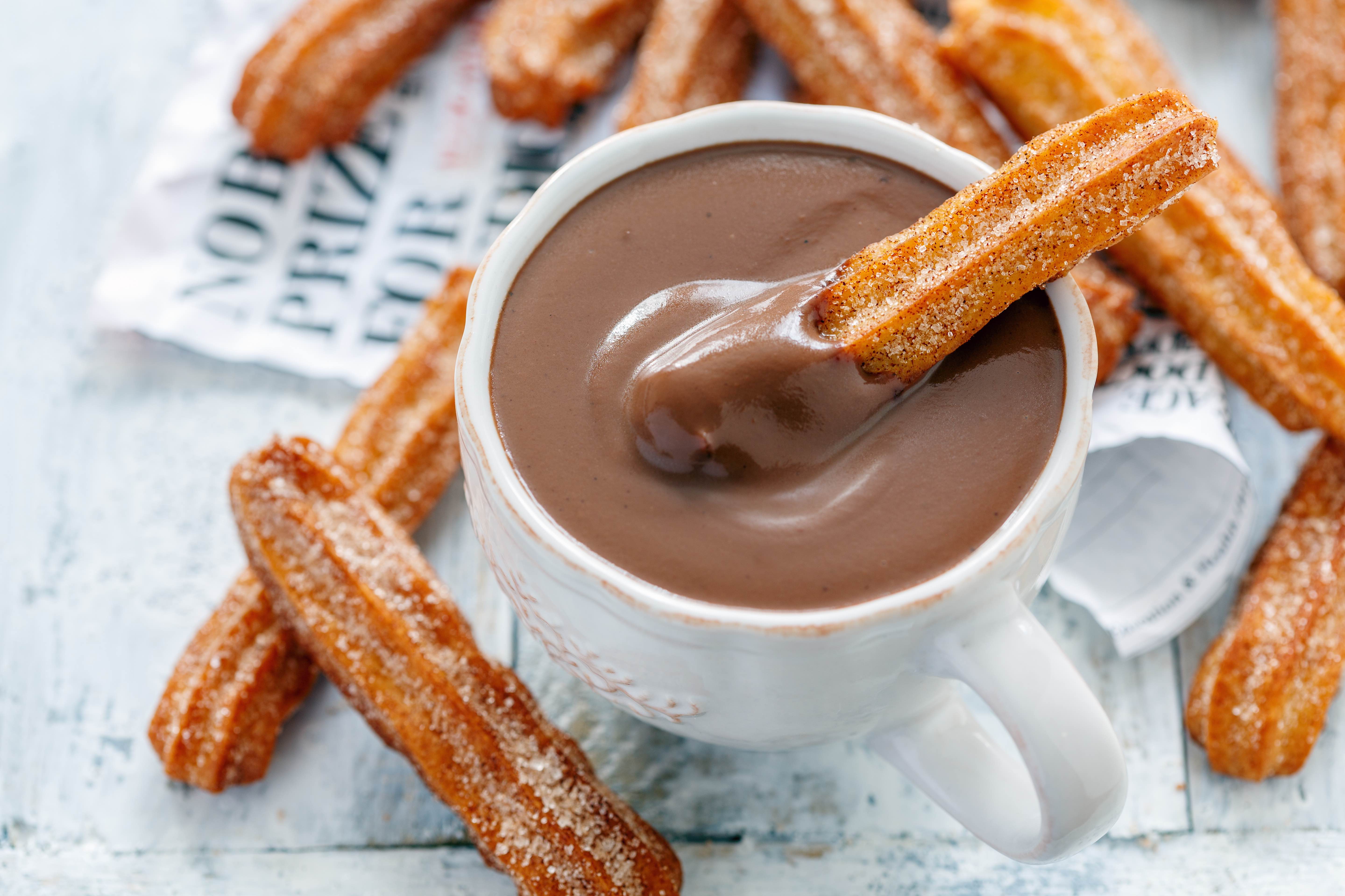 Churros with Mexican Chocolate Sauce