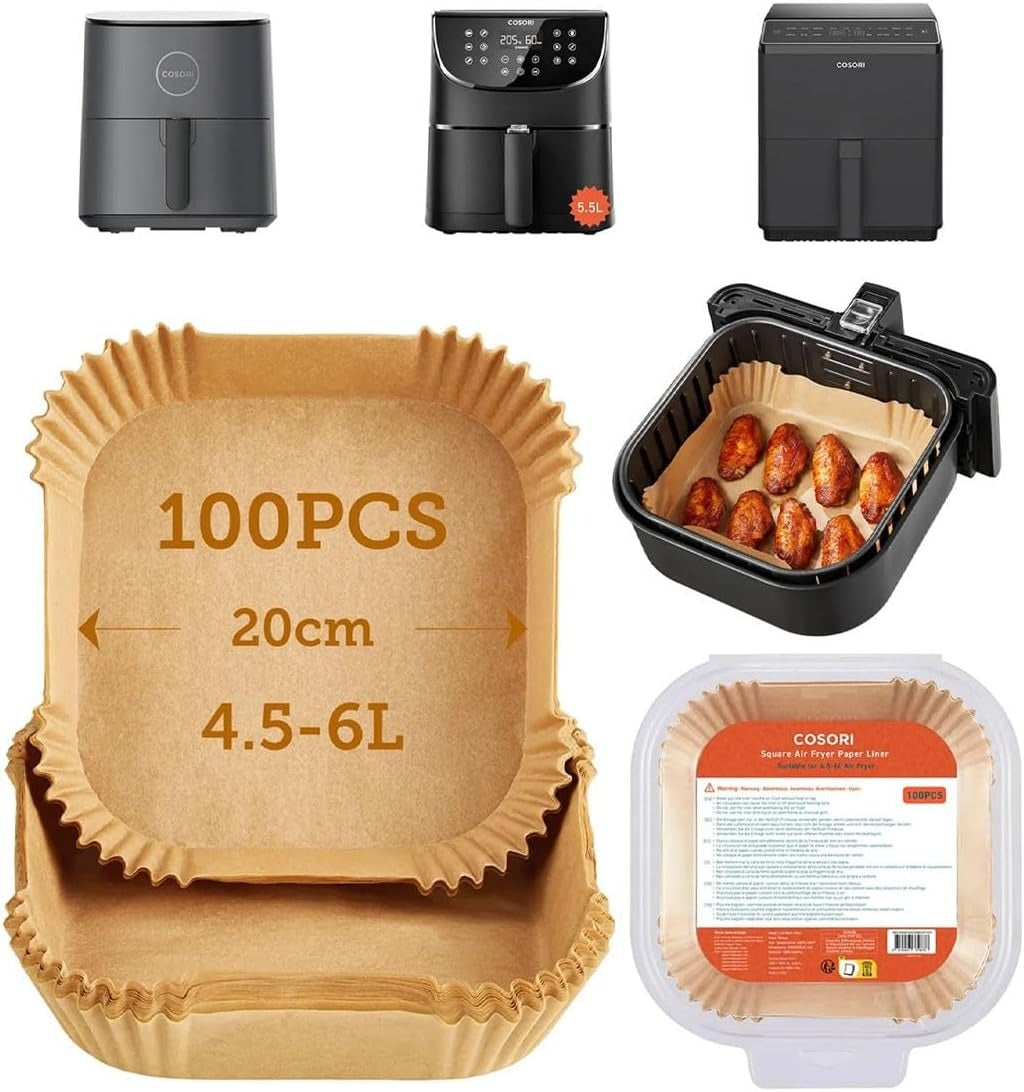 COSORI Air Fryer Liners 100 PCS for 4.5 to 6L Basket