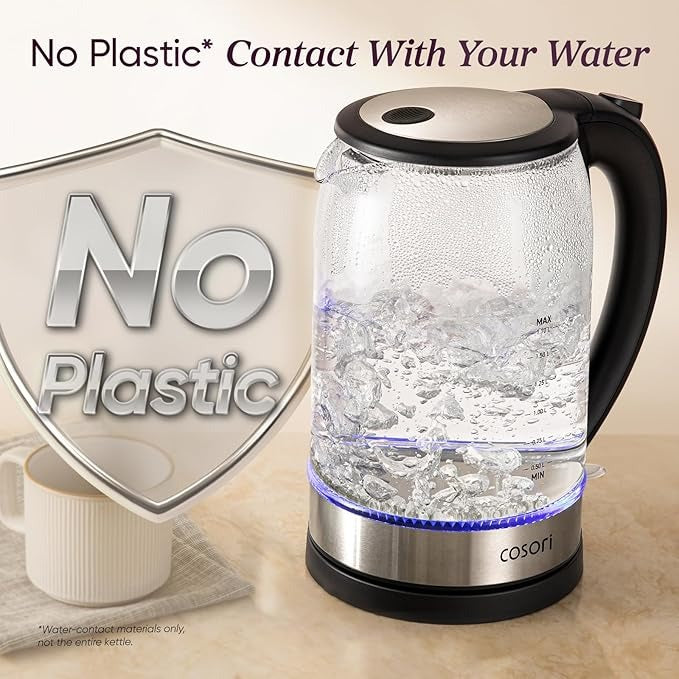COSORI 1.7L Glass Electric Kettle