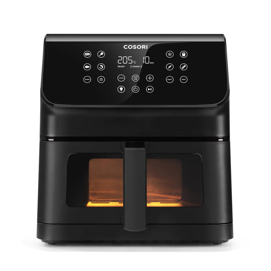 COSORI Premium II Plus 6.2-Litre Air Fryer with digital controls and viewing window.