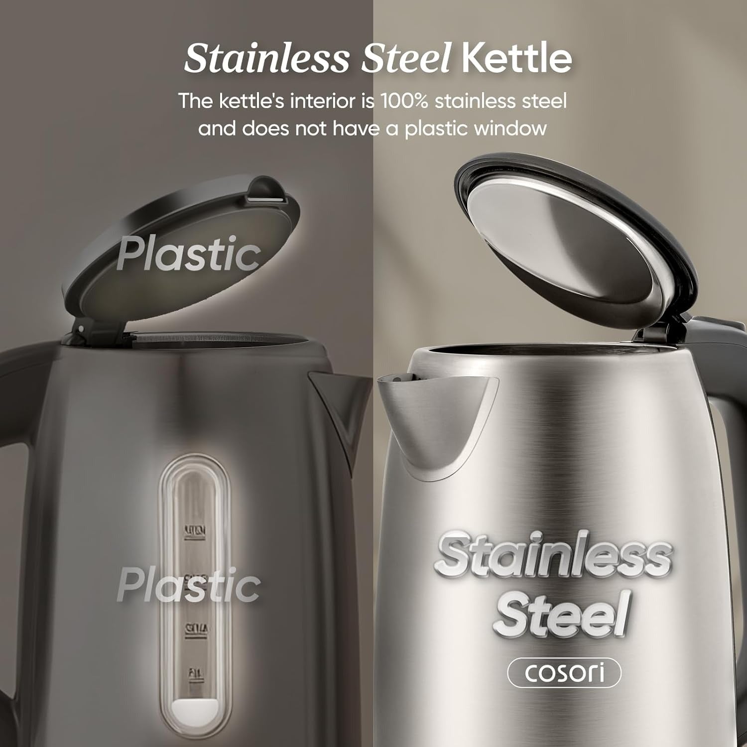 COSORI 1.7L Stainless Steel Electric Kettle