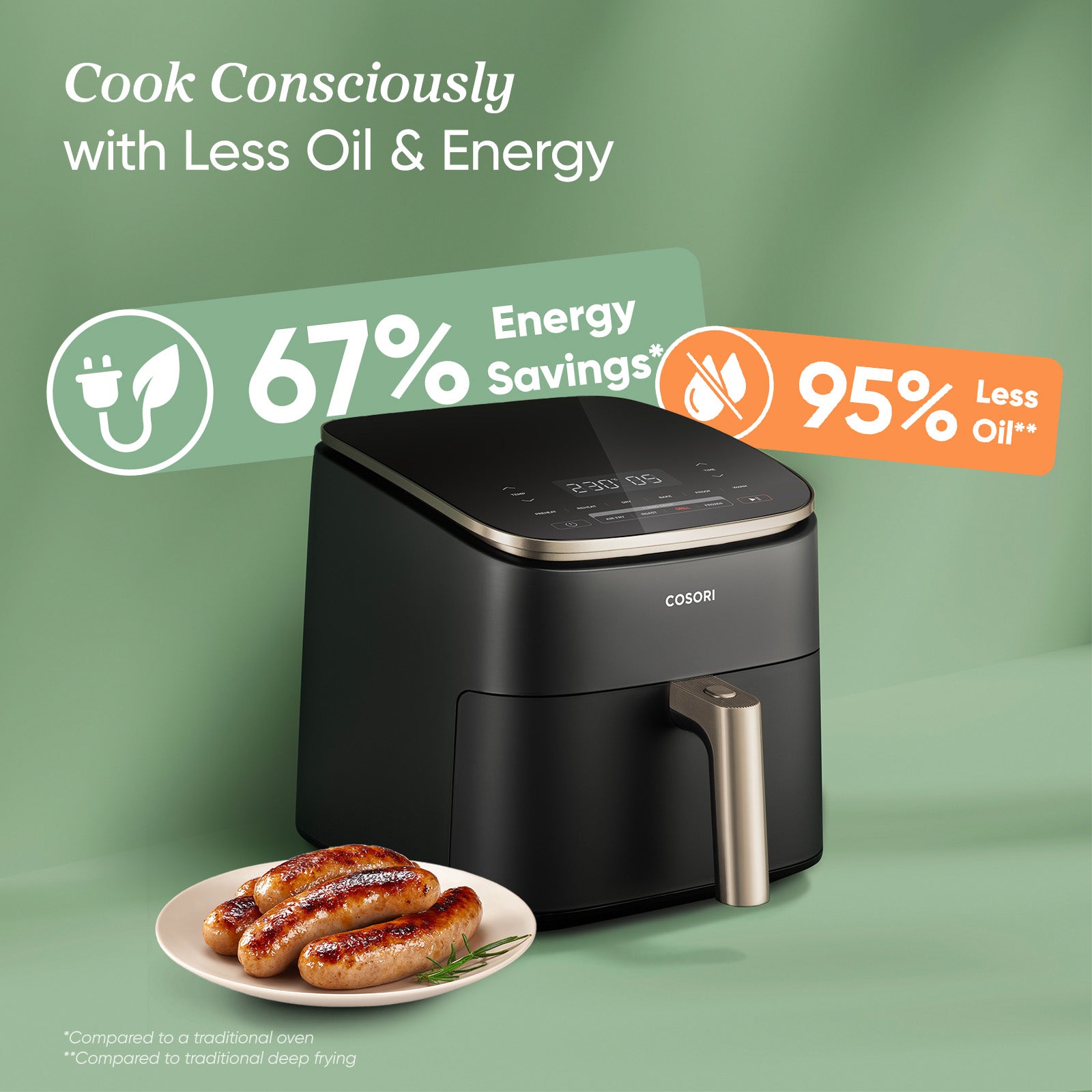 COSORI TurboBlaze 6L Air Fryer with 5-Speed Fan