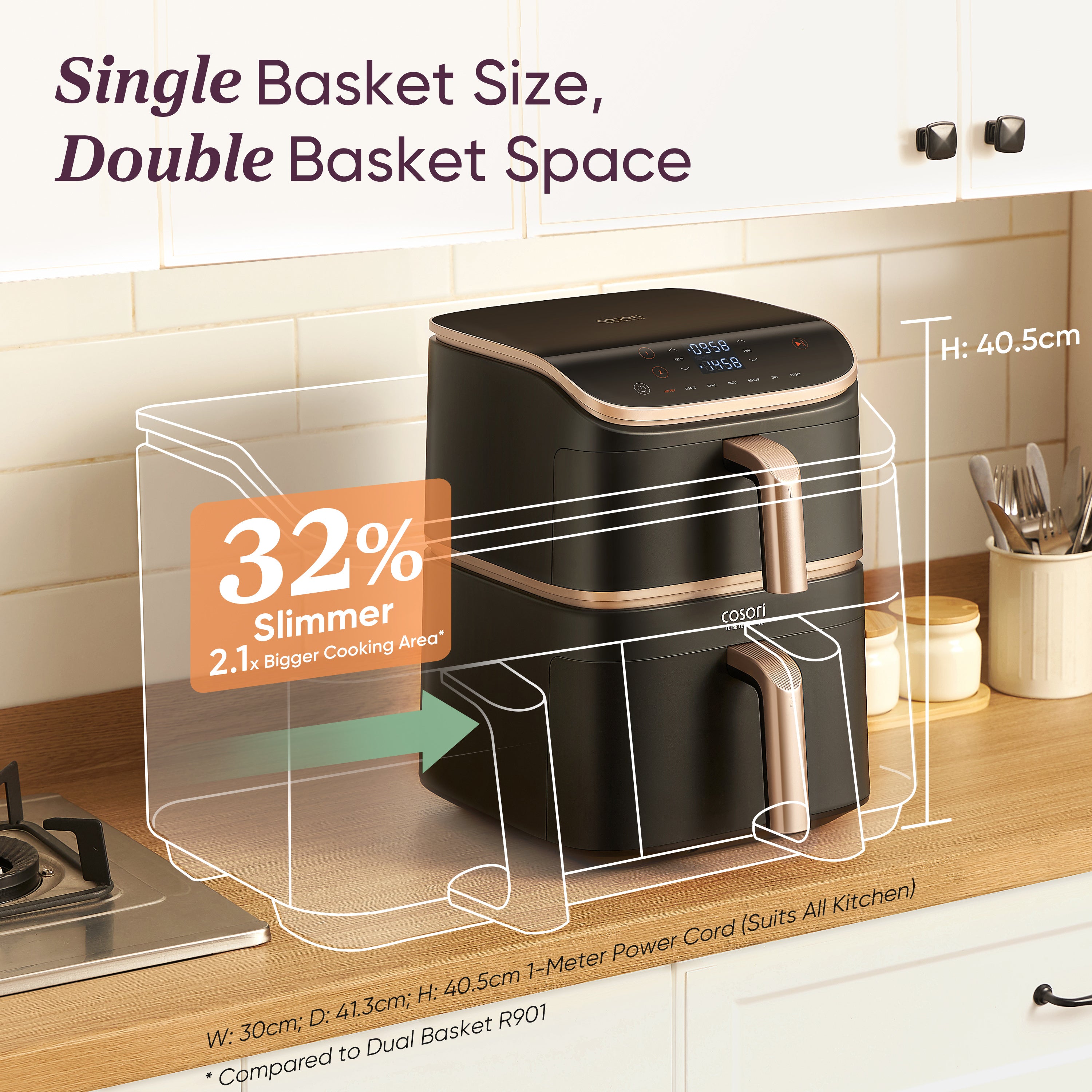 COSORI Turbo Tower™ Pro 10.8-Litre Smart Air Fryer