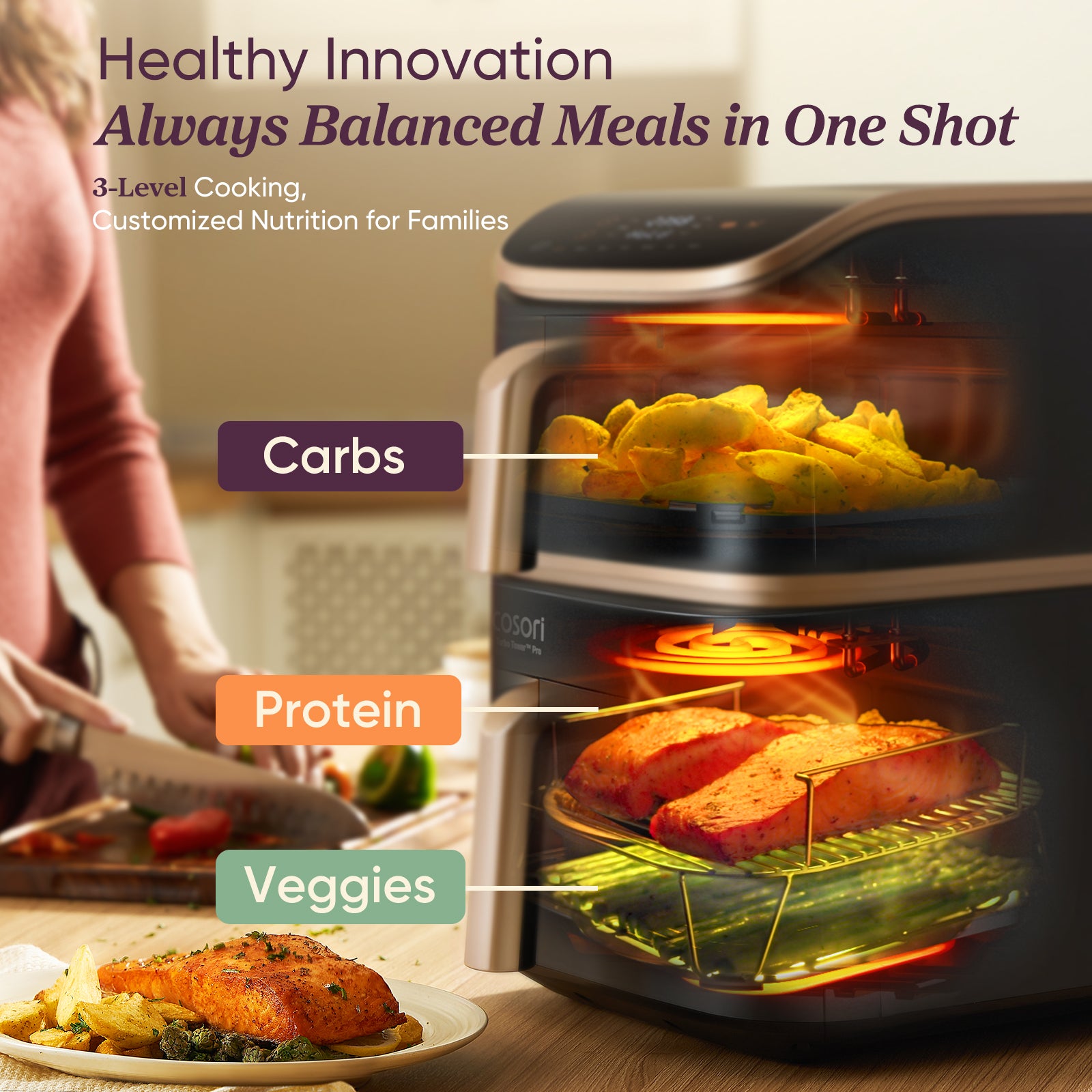 COSORI Turbo Tower™ Pro 10.8-Litre Smart Air Fryer