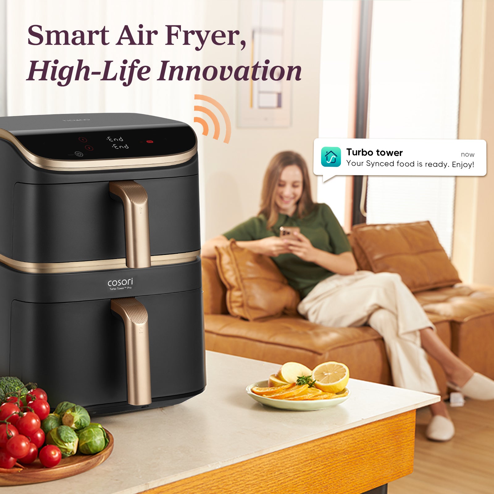 COSORI Turbo Tower™ Pro 10.8-Litre Smart Air Fryer
