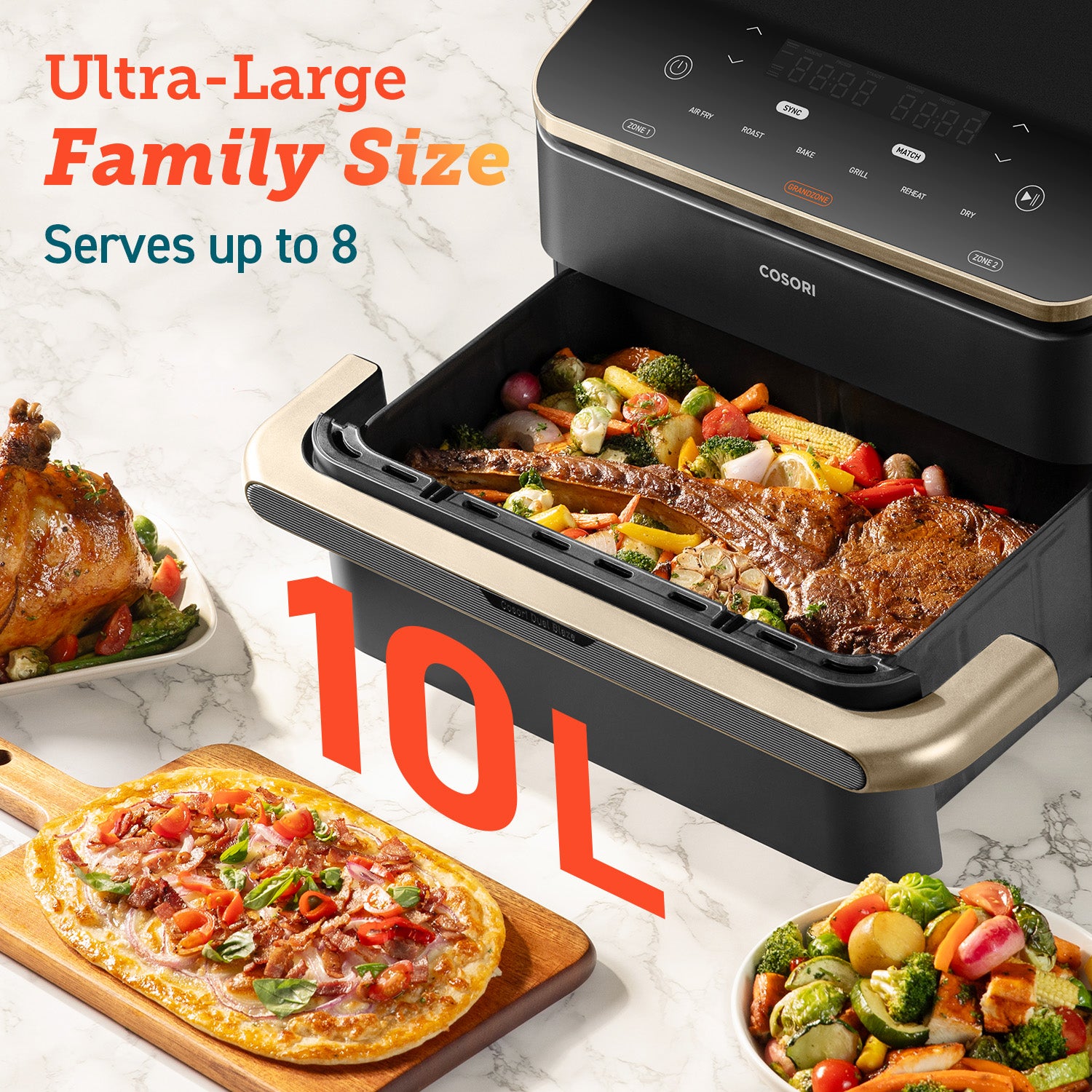 COSORI Dual Blaze TwinFry 10-Litre Air Fryer