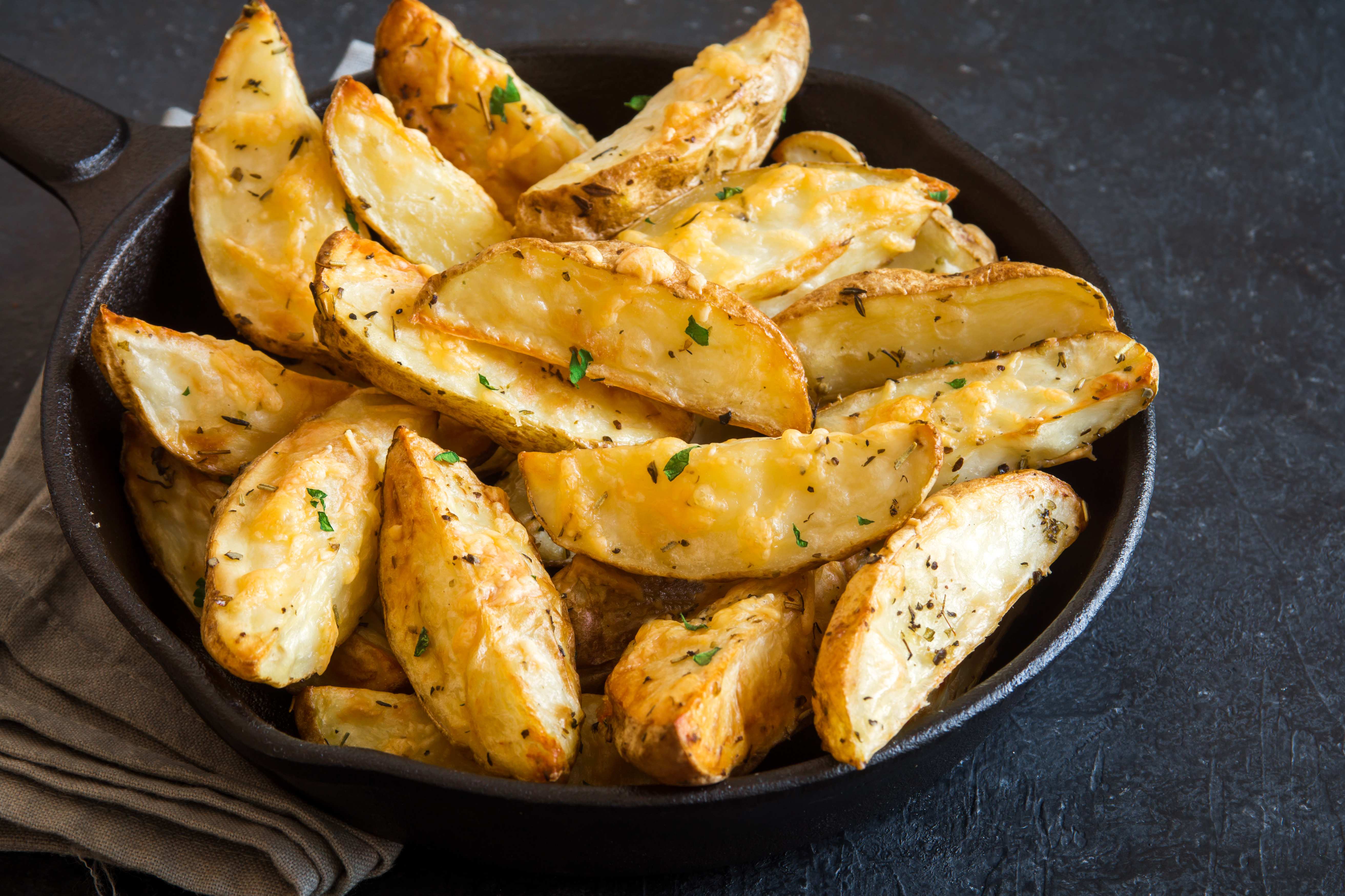 Cheesy Roasted Fingerling Potatoes