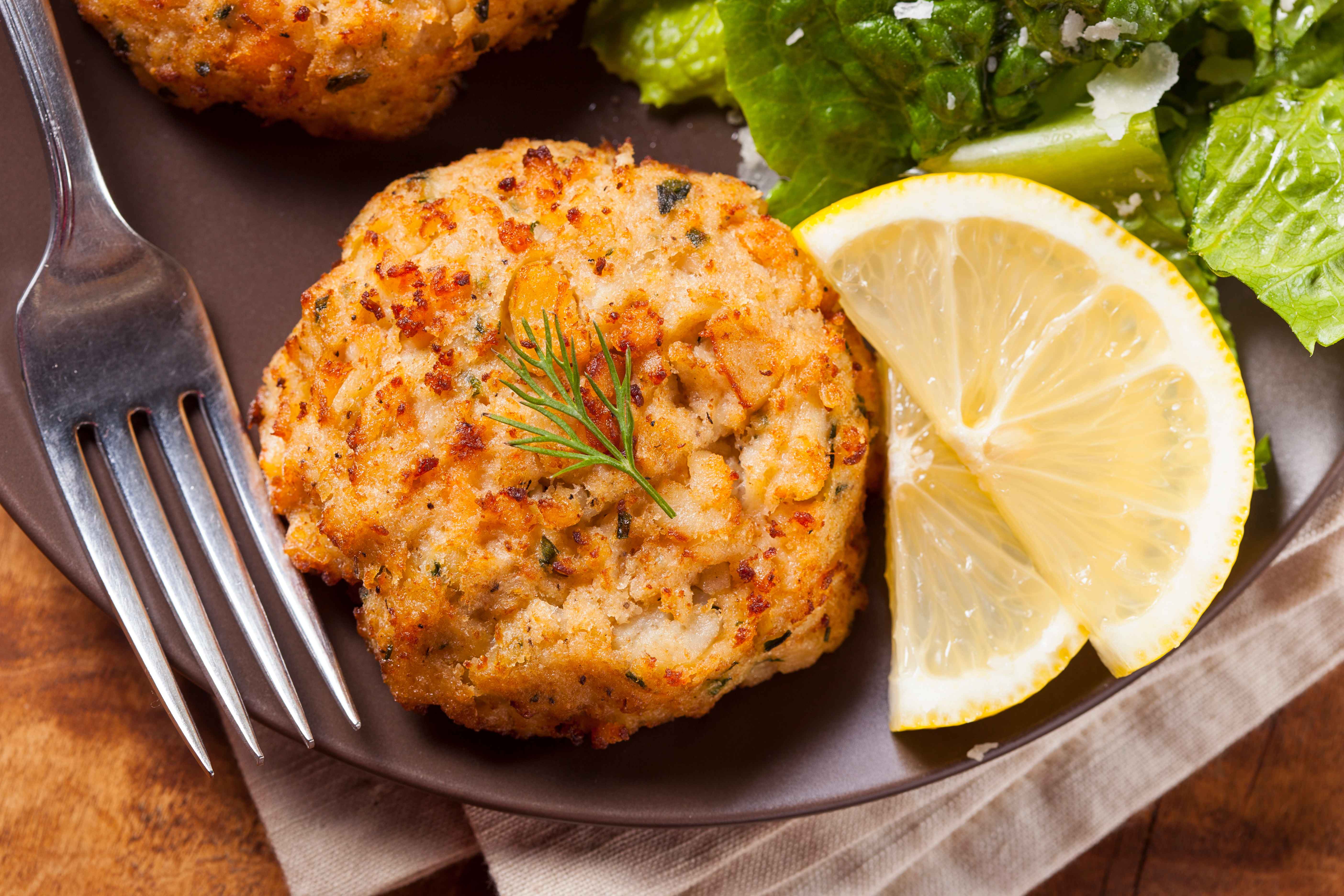 Crab Cakes + Panko-Crusted Fish Tacos