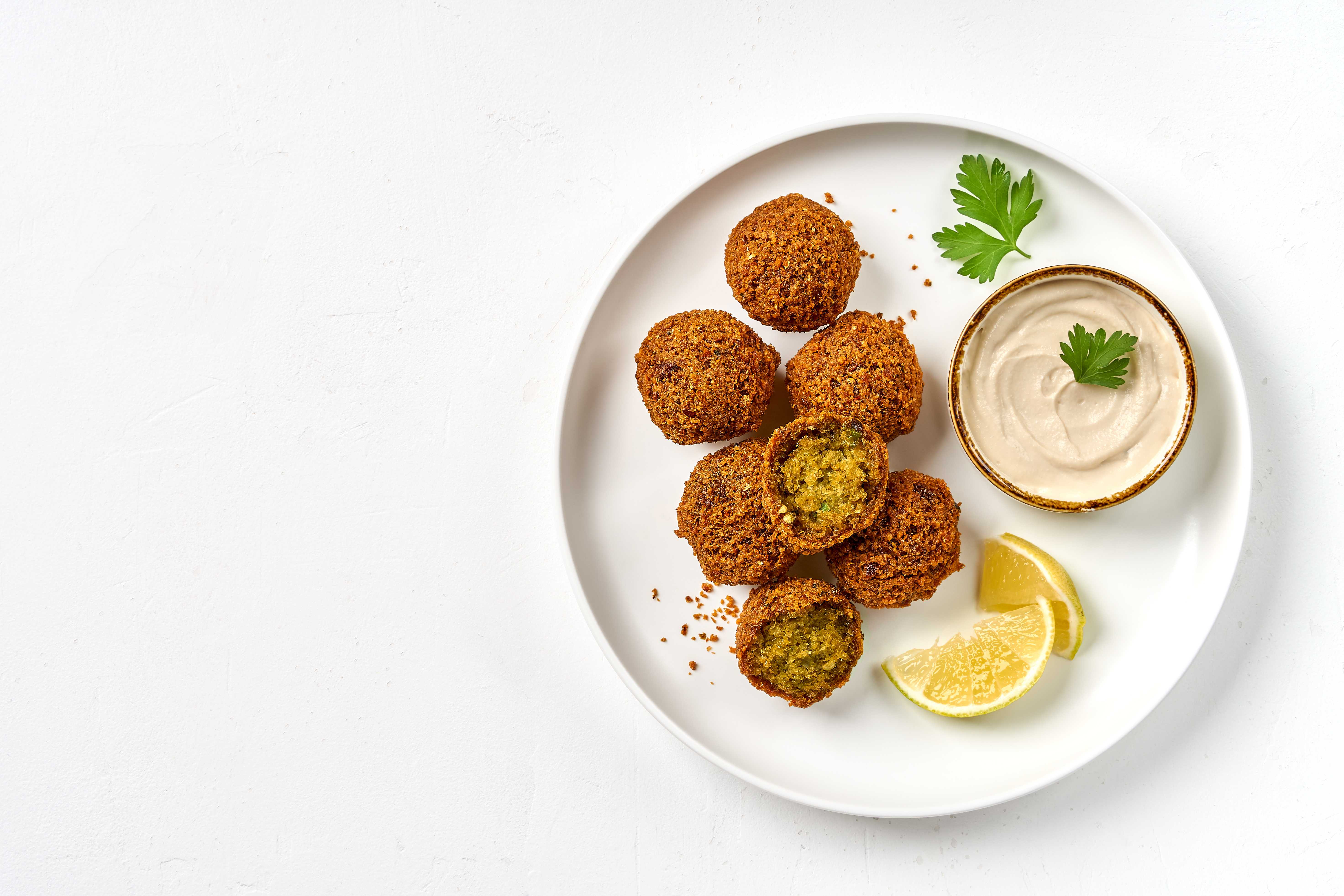 Easy Falafel with Lemon-Tahini Sauce